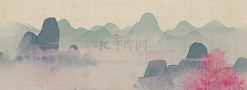 中国复古背景图片_典雅水墨古风海报背景