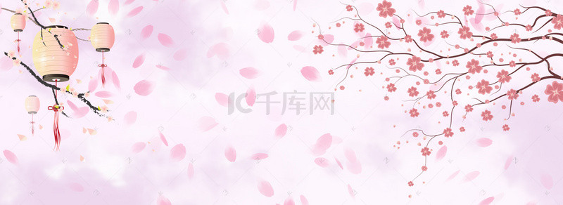 唯美粉色樱花节背景图片_粉色樱花唯美背景