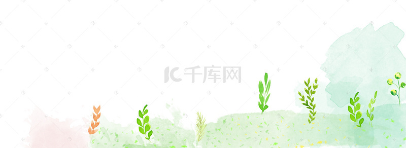 开学季 童趣背景图节日圣诞海报背景图手绘淡雅植物背景图卡通手绘