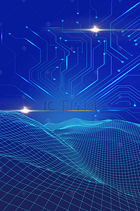 人工智能引领科技背景图片_蓝色科技未来人工工智能科学