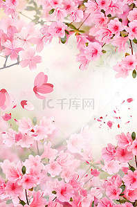 樱花节背景背景图片_粉色樱花节唯美背景