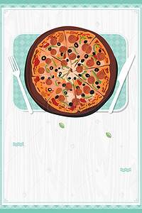 手绘美食插画背景图片_美食沙拉中式美食海报背景模板