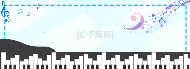 音乐音符素材背景图片_钢琴上的音乐笔记和乐谱