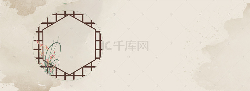 养生古风背景图片_养生古风灰色海报背景banner