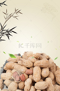 中国风美食龙岩花生海报模板背景素材