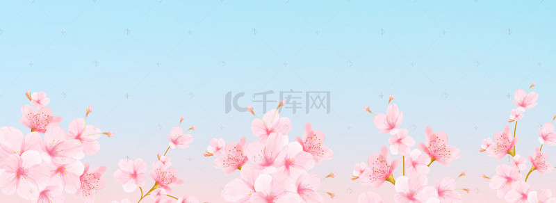 新春上新背景图片_新春上新樱花banner