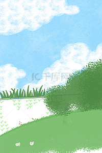蓝色天空免抠背景图片_蓝色的天空植物免抠图