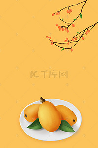 水果枇杷促销海报