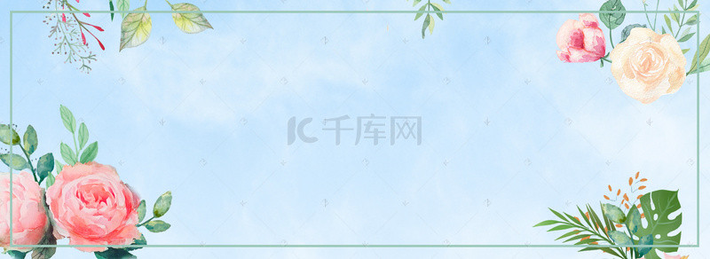 春意盎然banner背景图