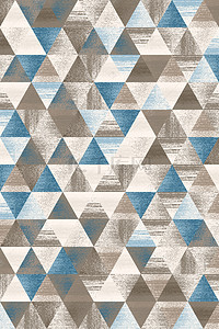 简约三角形渐变几何印花地毯图案