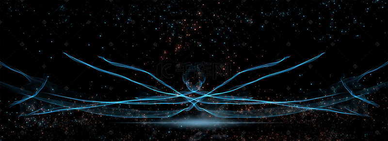 星系科技背景图片_蓝色科技商务星系背景