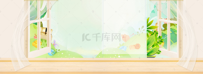 淘宝窗台背景图片_初夏护肤品banner