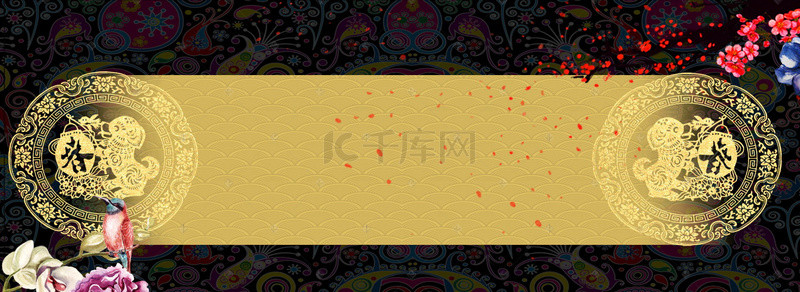 清新淡雅中国风背景图片_唯美意境民族花纹中国风元素背景