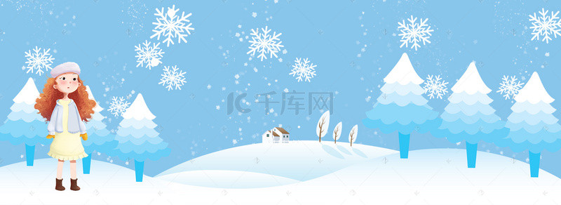 海报12月你好背景图片_12月你好清新简约雪花海报