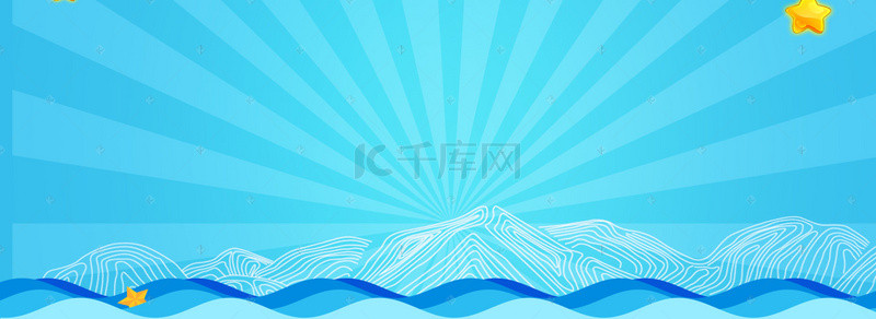 海洋环保背景图片_卡通蓝色电商背景下载