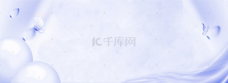 家纺背景图片_淘宝家纺蚕丝被蚕茧蓝色梦幻banner