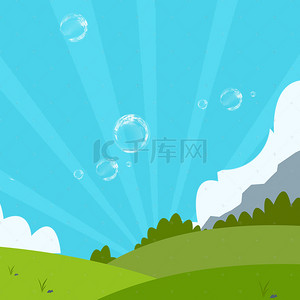气泡主图背景背景图片_蓝色卡通母婴产品PSD分层主图背景素材