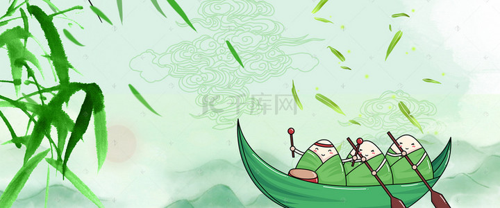 端午节吃粽子背景图片_端午节吃粽子美食促销传统节日背景