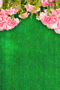 预定背景背景图片_绿色小清新花卉花店预定海报背景