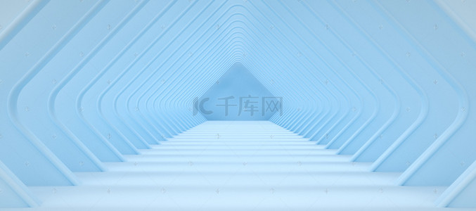 c4d质感背景图片_C4D简约商务蓝色空间背景