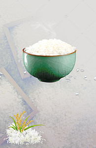 大米米饭海报背景素材
