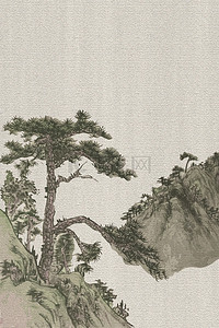 彩绘背景图片_彩色山水彩绘无框画背景