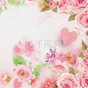母亲节康乃馨背景图片_手绘文艺花卉母亲节