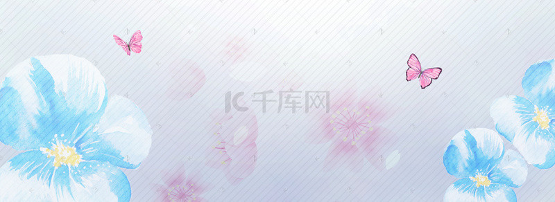 香水海报背景图片_蓝色梦幻浪漫玫瑰海报banner