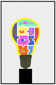 互联网科技创新背景图片_创意创新灯泡点子思想想法
