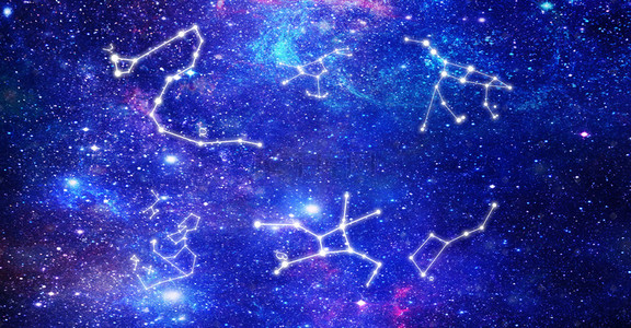 星系星座背景图片_梦幻星空12个星座背景
