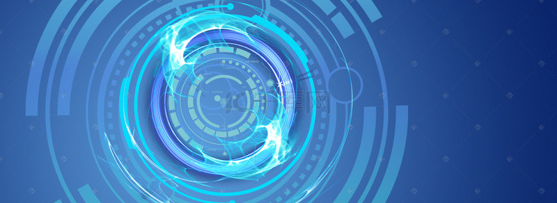 智能电商背景图片_科技智能机器人蓝色背景
