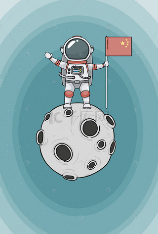 月球背景图片_7.20创意人类月球日海报背景