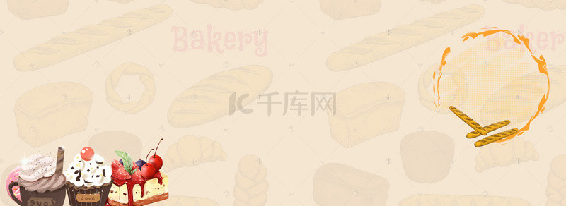 甜食美味面包banner