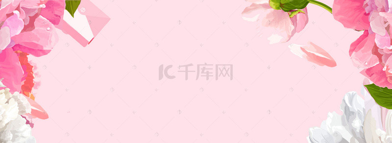 海报ps背景图片_化妆粉红色背景文艺海报banner背景