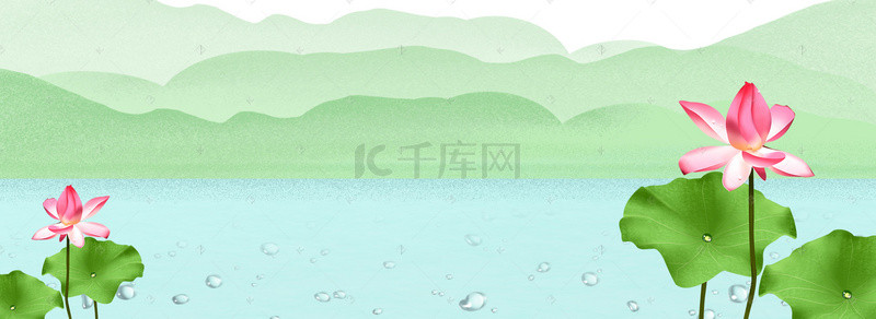 靓丽背景图片_文艺清新绿植化妆品大促banner