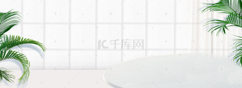 大促化妆品背景图片_植物清新化妆品促销banner