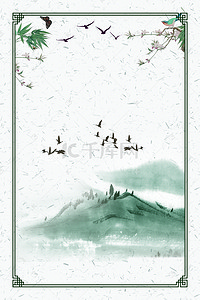 唐三彩陶瓷海报背景素材