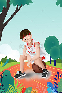 青春背景图片_春季运动会篮球赛背景