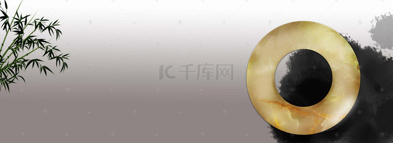 玉镯背景背景图片_中国风复古手镯玉器竹子背景图