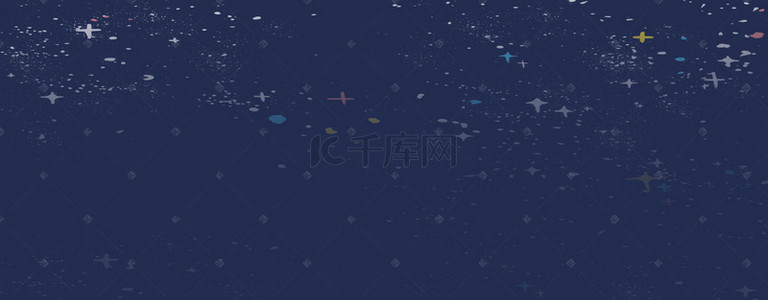 淘宝童趣手绘深蓝海报banner