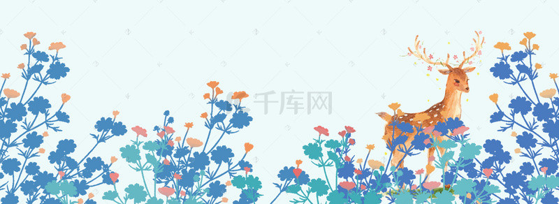 简约文艺手绘感恩节banner