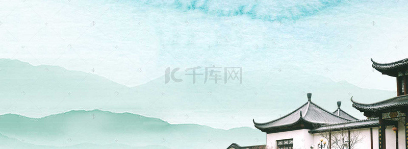 房地产背景图片_中国山水房地产山水画背景