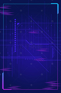 电商风大气几何背景图片_科技感线条艺术蓝色渐变电商风海报