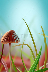梦幻蘑菇背景图片_梦幻蘑菇唯美创意背景