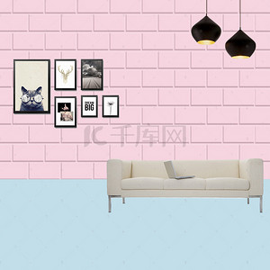 沙发模板下载背景图片_淘宝天猫清新家具建材沙发主图