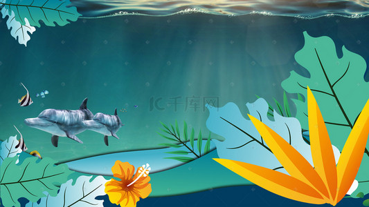 深海鱼类背景图片_深海世界背景海报