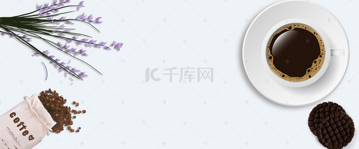 文艺小干花咖啡下午茶banner