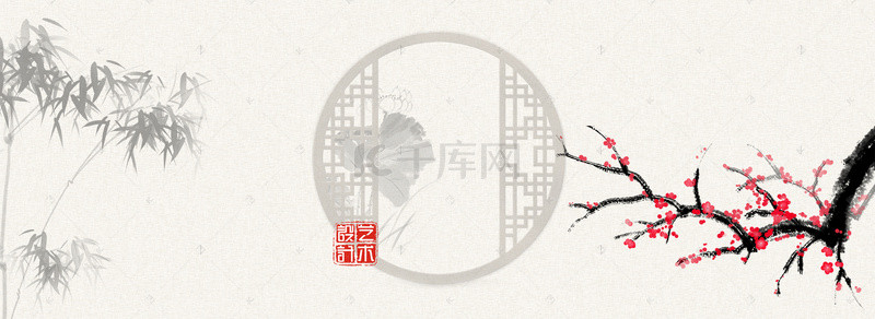 天猫海报首页背景图片_中式古风实木家具淘宝首页海报模板