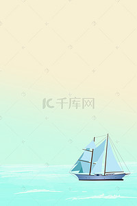 帆船大海背景素材