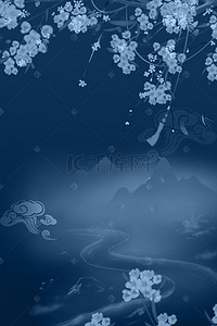 莫兰迪色海报背景背景图片_简约中式中国风大气莫迪兰背景海报